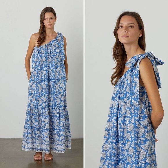 Velvet by Graham & Spencer Dresses & Skirts - VELVET BY GRAHAM & SPENCER
Joanna One Shoulder Printed Cotton Maxi Dress, XS